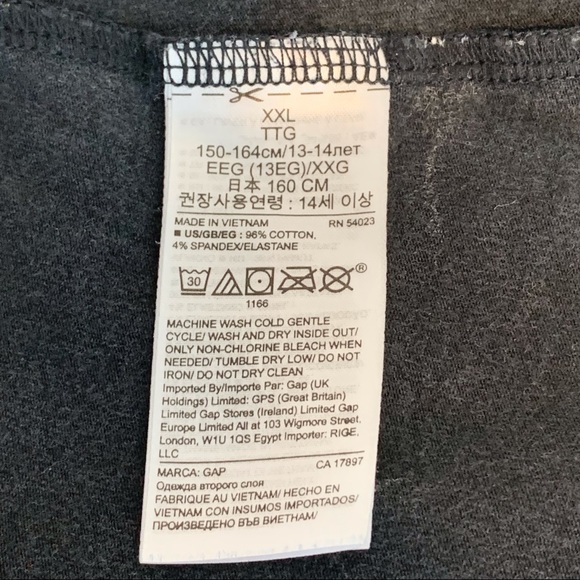 2/$20 GAP Kids Girl's Jersey Star and Floral Patterned Leggings, XXL (14 - 16) - Picture 13 of 14